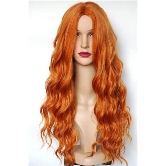 Long Ginger Wigs ginger red wig braids wigs long red curly Wigs Synthetic - Picture 1 of 7